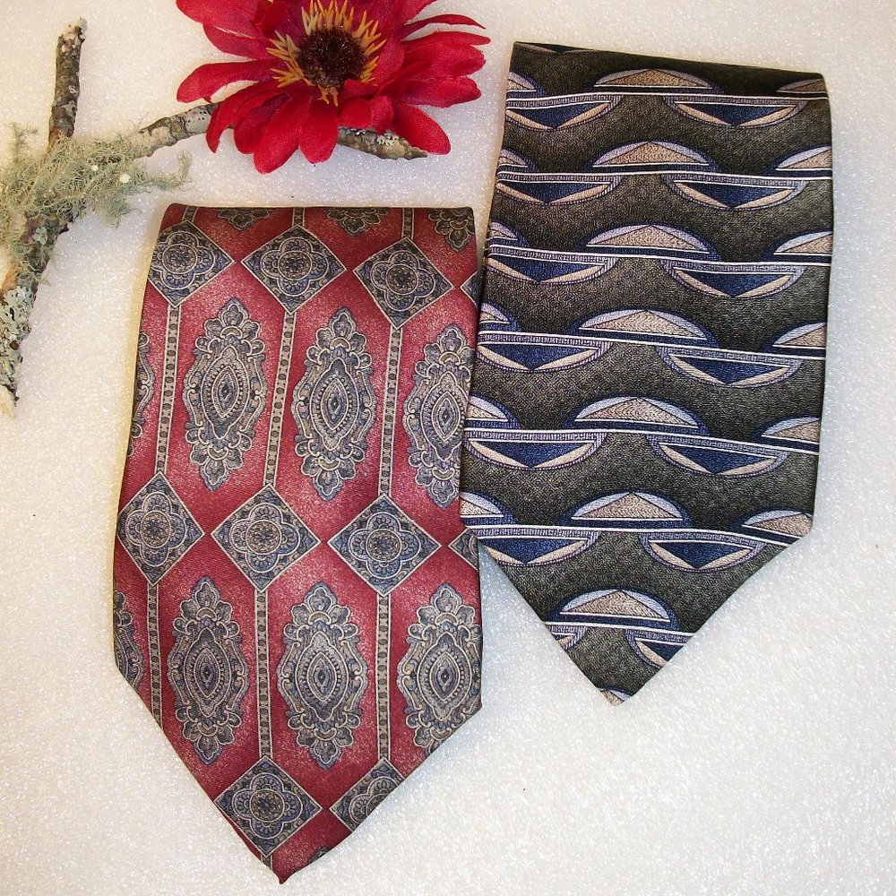 ❄️HOST PICK❄️Lot of 2 Henry Grethel Mens Silk Ties